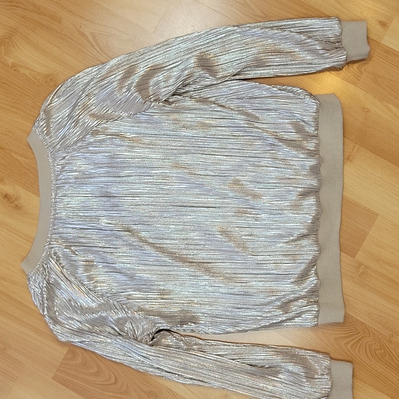 Francesca's Champagne Shimmer Jacket - Picture 7 of 7